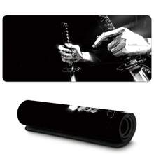 Extra Large Gaming Mouse Pad, Hold A Sword Pattern Desk Mat, Black And White Sword Design, With Non-Slip Rubber Base, Washable Office & Gaming Mousepad, With Precision Edging For ESports, Computer & Office Use
