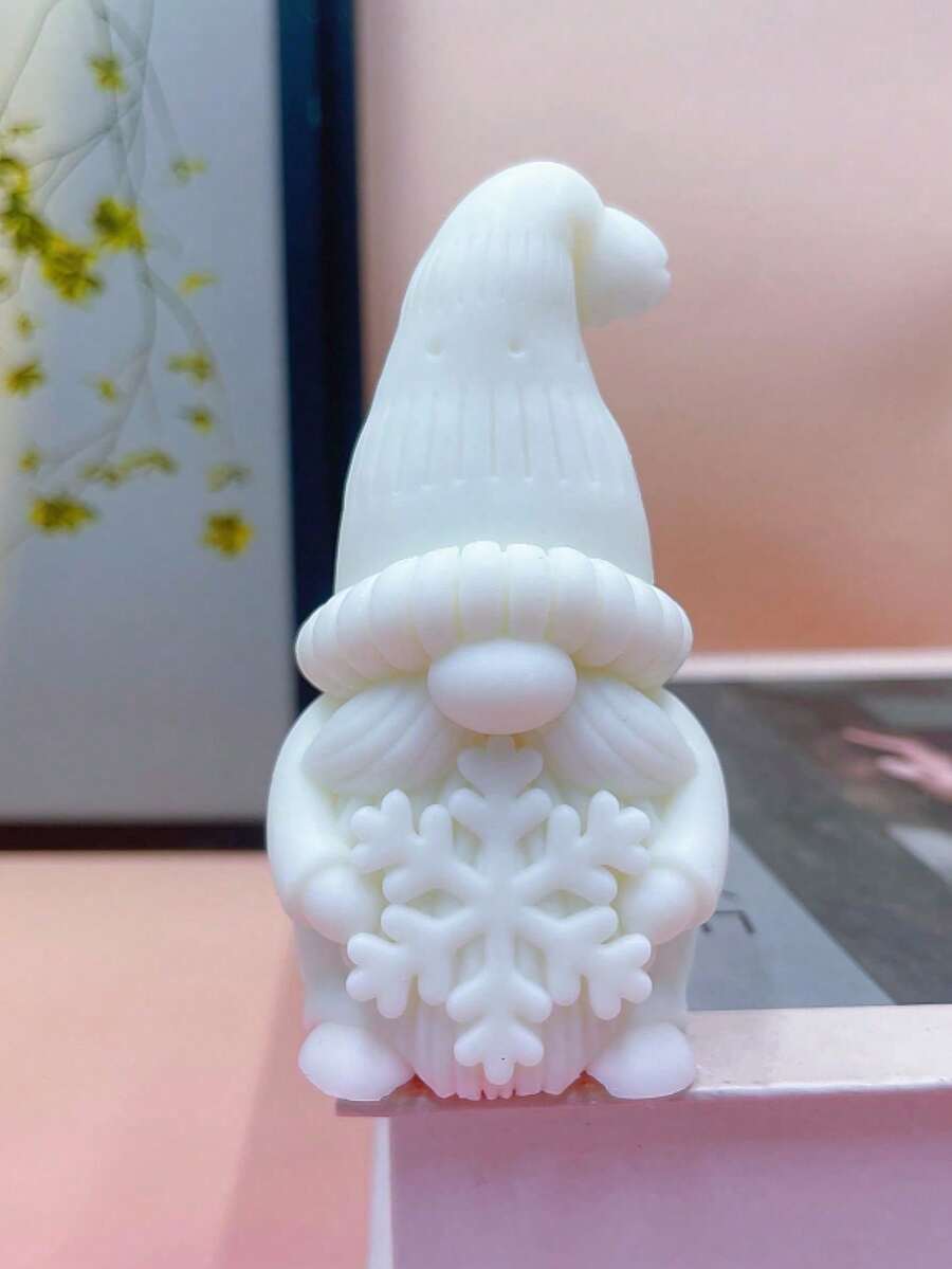 1 件装小妖精形状硅胶蜡烛模具、石膏香薰装饰模具 - 白色 - 查看 1