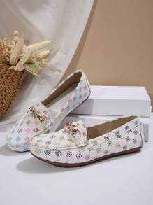 Zapatos de tacón plano con fondo blando estilo nuevo 2025, zapatos planos cómodos de conducción casual para mujeres