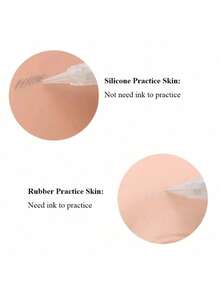 1/5/10/20/30/50片软硅胶垫 - 空白纹身练习皮、厚粉色永久化妆练习皮、双面临时纹身练习皮 - 杏色 - 查看 5