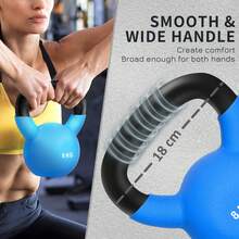 HOMCOM Soft Kettlebell, 10kg Kettle Bell With Non-Slip Handle For Home Gym Weight Lifting And Strength Training - Blue - View 4