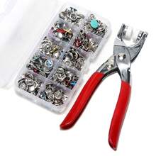 EDCUEBE7 Bộ 402 nút bấm 5 chấu nhiều màu, nút bấm bằng thép không gỉ kèm kìm, dùng để may vá, đồ thủ công tự làm, quần áo, mũ, túi xách, kèm hộp đựng đồ dùng may vá (Màu sắc ngẫu nhiên) - Nhiều màu - Xem 11