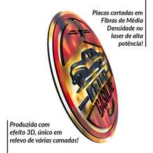 Wood's House Placa Decorativa Retro Gasoline Ferrugem 3d MDF Relevo Decoração Bar Garagem Cantinho do Churrasco