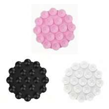 4/3/2/1pc Creative Round Dual-Sided 19 Silicone Suction Cup Portable Sticky Phone Tablet Holder For Organizing And Decoration - Suitable For Bathroom, Kitchen, Mirror