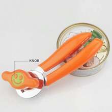 KitchenAid Classic Multifunction Can Opener And Bottle Opener Easy To Use, Razor Sharp Stainless Steel Cutting Wheel, Soft Ergonomic Handles, Colorful Style Optional - Vibe Orange w/ Smily Lid - 查看 1