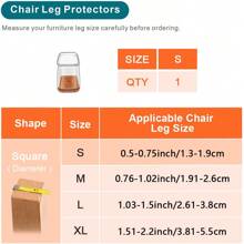 Protectores de piso para patas de silla, 8/16/24 piezas - Deslizadores de muebles de silicona de TPE gruesa, cubiertas de silla transparentes para reducción de ruido y protección de pisos, almohadillas duraderas para patas de muebles para mesas y sillas, sofás y mesas de café (marrón claro)