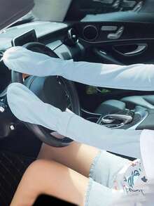 女士袖套，凉爽防紫外线防晒罩，可遮盖手臂，户外压缩手臂 - 彩色 - 查看 18