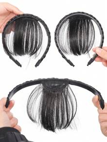 Synthetic Wig Children Bangs Natural Fake Bangs Hair Piece Clip Long Wig Synthetic Hair Band Bangs Headband Headbands For Children Kids, 1PC - Multicolor - View 11