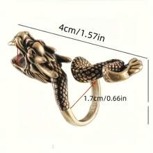 1 pezzo Anello portasigarette con impugnatura a forma di drago - Intaglio metallico unico, design realistico del drago, esperienza di fumo senza mani, durevole e alla moda per gli amanti delle sigarette, accessorio portasigarette | Accessorio elegante per fumatori | Lavorazione metallica dettagliata