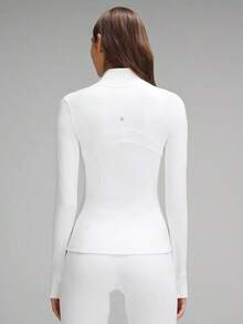 Define Jacket Nulu Women's Lightweight, Full Zip Running Track Jacket-For Yoga Gym Running-Sweat-Wicking-Yoga-All Seasons Sport-Spring/Summer-Autumn/Winter-Back To School - 白色 - 查看 3