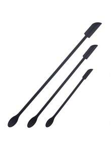 1/3个迷你硅胶刮刀，化妆刮刀，小巧的化妆品刮刀，可重复使用的美容刮刀，迷你刮刀，薄罐刮刀，食物刮刀，轻松刮取瓶中最后一滴美妆产品，化妆品，价格实惠，房间装饰，梳妆台，旅行，卧室，化妆配件，价格实惠，圣诞礼物，化妆品，化妆工具，便宜好物，礼物，女士礼物，圣诞礼物，赠品，旅行，便宜好物，旅行必备 - 黑色 - 查看 3