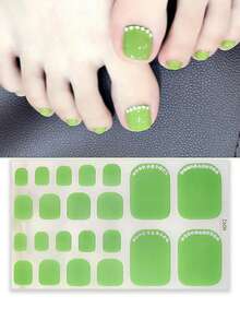 1 张 22 片贴纸 甜蜜免烤凝胶脚趾甲贴纸 美甲贴纸 指甲贴纸和脚部贴花 DIY 指甲油条 薄荷蓝 薄荷绿 玫瑰红 彩色闪光玫瑰 草莓花 自粘防水持久 3D 指甲贴花 多设计全包裹覆盖 美甲贴纸 美甲装饰套装 适合女士和女孩，方便使用 预约、派对和活动