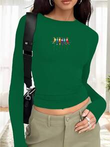 Vibrantly Colored Hummingbirds Women's Fashion Long Sleeve Clothing - Green - View 1