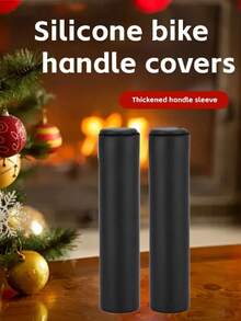 1 对柔软硅胶自行车车把套 - 舒适、防滑、加厚设计，适用于山地车和公路车，有黑色及更多颜色可选，自行车配件