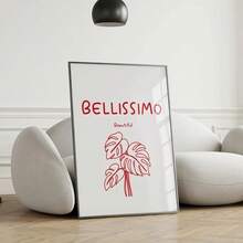 1 件鼓舞人心的意大利语文字墙面艺术好心情印刷品引言海报简约帆布画现代墙面艺术客厅可选画框 - 彩色 - 查看 25