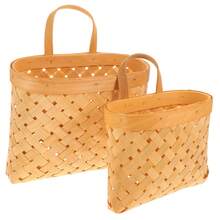 2 Piezas Cestas tejidas para colgar en la pared, cestas colgantes de cocina, cestas tejidas para colgar objetos varios - 1 - Ver 9