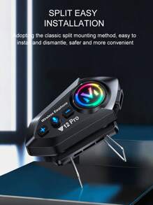 1/2pcs Music Interphone Dual Bluetooth 5.4 Motorcycle Helmet Intercom Headset Waterproof 500m Intercomunicador Speaker Earphone