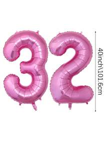 2pcs 40 Inch (101.6cm) Hot Pink Giant Number Helium Foil Balloons, Large Numeric Balloons Suitable For Birthday Party, Bachelorette Party, Anniversary, Birthday Photo Props, Party Decorations - Multicolor - View 17