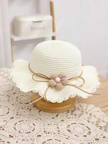 1 Set Girl & Girls Wide Brim Sun Hat & Bag Set, Sun Protection Ideal For Outdoor Daily Use, Spring/Summer