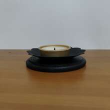 Creative Bamboo Luxury Matte Black Flower Candlestick Candle Holder Fragrance Candle Decorative Base, Elegant Ambiance