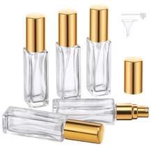 10 件可再填充 10ml 旅行香水雾化器套装，带漏斗的便携式玻璃香水瓶，袖珍古龙水喷雾器，用于分配香水和化妆品 - 彩色 - 查看 16