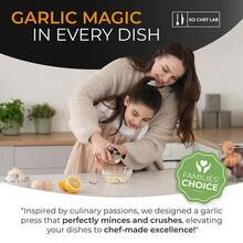 ORBLUE Garlic Press Stainless Steel - Premium Professional Grade Garlic Mincer, Crusher & Peeler Set - Easy Clean, Dishwasher Safe & Rust-Proof - 鉻合金 - 查看 10