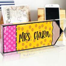 Cartel personalizado para maestros, regalos para maestros, regalo de aprecio a maestros, placa con el nombre del escritorio del maestro, regalo personalizado para maestros, letrero con el nombre del maestro - Multicolor - Ver 6