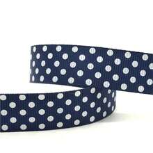 5 yardas/Lote Cinta de grosgrán de 20mm con estampado de puntos para lazos de cabello, fiesta, Navidad, boda, decoración, manualidades, envoltura de regalos - Elige colores - Ver 16