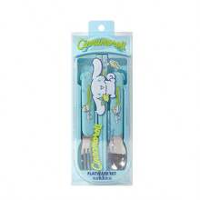 Miniso Sanrio Cinnamoroll Series Portable Sliding Lid Flatware Set, Including Chopsticks, Spoon, And Fork, Convenient And Hygienic, Suitable For Daily Use Or As A Gift For Friends And Family (1 PC)