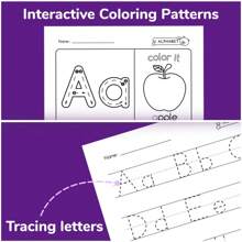 Cahier de 28 pages, de A à Z, exercices d'alphabet et de phonétique anglaise, jeux de lecture pour enfants, convient à l'entraînement du contrôle de l'écriture et à la pratique éducative. Papier imperméable, matériel éducatif, jouet éducatif précoce pour enfants, Montessori, matériel pédagogique, cadeau d'anniversaire pour garçon ou fille, exercice de contrôle du stylo