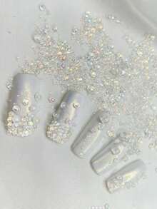 [泡泡珠] 20000 颗圆形彩色混合尺寸泡泡珠 0.6-3 毫米迷你泡泡珠适用于 DIY 树脂模具硅胶首饰制作 - 用于工艺品和 DIY 指甲装饰