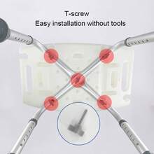 Adjustable Height Shower Chair With Crossbar Support, Non-Slip Metal Stool, Suitable For The Elderly And Disabled, Blue Cushioned Seat, Sturdy Bathroom Bench, Safe And Comfortable Shower, Safe Bathing Solution | Profile Shower Chair | Anti-Slip Structure Back To School - Blue - View 7