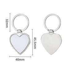Portachiavi personalizzato a forma di cuore, portachiavi metallico con design a cuore doppio lato, regalo personalizzato per coppie, amici, compleanni