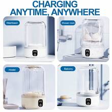 便携式迷你洗衣机，定时器功能，旋转振动充电式洗衣机，适用于内衣、迷你衣服、袜子、宠物用品和小件物品，公寓、露营、旅行、宿舍、酒店 - 常规型号 3000mAh，数字显示型号 4000mAh - 彩色 - 查看 7