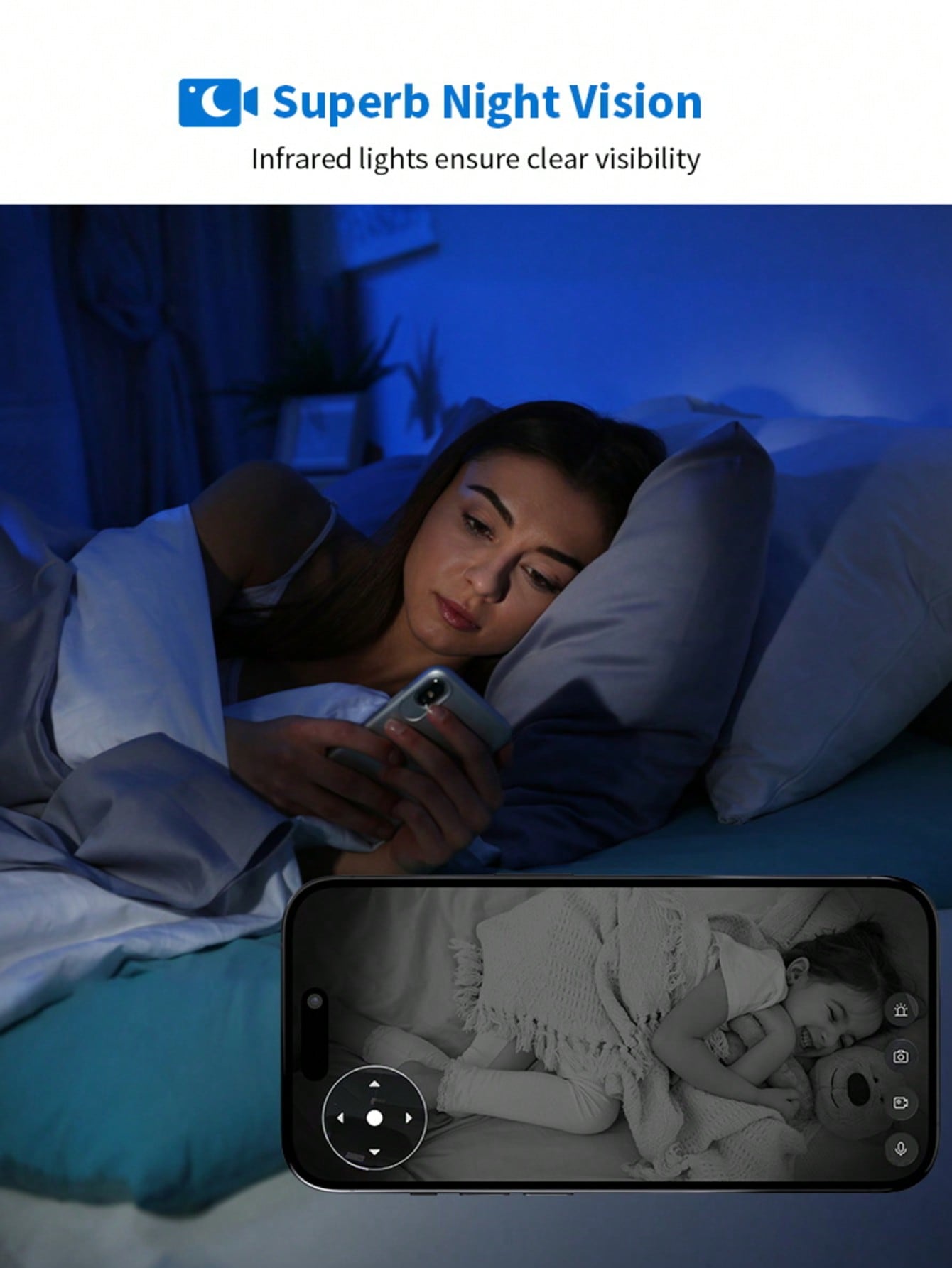 1 كاميرا أمان لاسلكية بدقة عالية 2K، تعمل على شبكا...