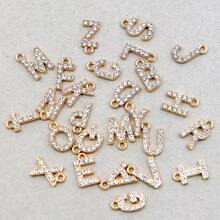 26pcs/Set A-Z Initial Alloy Rhinestone Charm Pendants For Women To DIY Earrings, Necklaces, Jewelry