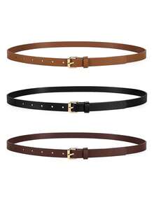 3件套女士紧身腰带牛仔裤连衣裙女士细腰带