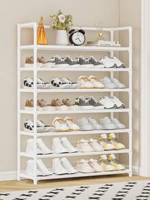 1pc 3-7 Tier Simple Shoe Rack, Dust-Proof Shoe Cabinet For Entryway, Dorm, Indoor, Balcony, Storage Organizer - Multicolor - View 2