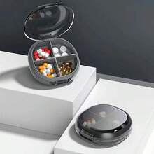 Portable Silicone Pill Case - Travel Pill Box With Multiple Compartments, Transparent Lid And Compact Design, Suitable For Daily Medication And Travel Essentials, Wallet Pill Box - Multicolor - View 4