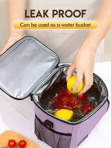 1pc Women Men Universal Lunch Bag For Work/Women Adult Insulated Lunch Box/Leakproof Cooler Lunch Tote Bag With Storage Bag. Adjustable Shoulder Strap, Large Capacity, Multi-Function, Suitable For Outdoor Reusable Lunch Cooler Bag, Work Picnic, Hiking Picnic Bag, Insulated Lunch Bag, Portable School Lunch Box, Back To School Supplies, School Bag, School Essentials, College Essentials, Lunch Box Bag For Women, Suitable For