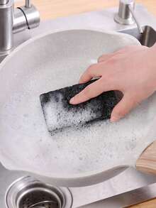 1-12 块黑色海绵、厨房不粘油洗碗刷、耐用聚氨酯洗碗海绵块，用于厨房清洁、洗碗布、锅擦魔术湿巾、厨房、浴室、家居、家居用品、家庭清洁、母亲节、厨房清洁、碗刷、锅刷、魔术擦拭、家用高、母亲节、母亲节礼物、婚礼季、毕业季、送给家人和朋友的礼物