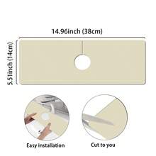 1pc Solid Color Sink Faucet Suction Cup Mat, Drain Mat, For Kitchen, Bathroom Sink, Countertop, Drain Mat, Silicone Washbasin, Trimmable And Quick-Drying Mat - Multicolor - View 19