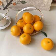 10/6/5/3/1pc Artificial Orange, Autumn Decor, Autumn Fake Fruit, Realistic Imitation Fruit, Fake Orange, Suitable For Home Kitchen Cabinet Decor, Photography Props, Artificial Plants - Orange-6pcs - View 10