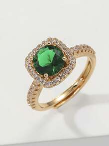 1 pieza/Caja de regalo Anillo dorado, Anillo de plata para mujer, Anillos de boda, Anillos de circonita, Regalo para mujer, Regalo de cumpleaños, Regalo de pareja, Regalo para mamá, Para novia, Para mejor amiga, Caja de regalo de San Valentín, Mamá, Madre, Día de la Madre, Regalo