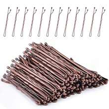 50/100/200 Stück Haarspangen für Damen in einfacher, matter schwarzer Farbe, 5,5 cm-6 cm, modische Haraccessoires, schwarze Haarklammern, kleine schwarze Klemmen, Wellenklemmen, U-förmige Fixierungshaarspangen, Haarklammern