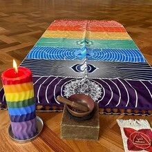 1 saltea de yoga și prosop de plajă cu tematică vibrantă chakra, protecție UV, uscare rapidă, decor de perete interior, excelent pentru meditație, picnic, fitness acasă, cadou excelent de Crăciun și Halloween pentru bărbați și femei, agățat de perete plin de viață