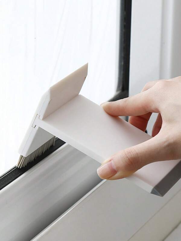 1 pieza Juego de 3 herramientas de limpieza (cepillo para limpieza de ranuras, limpiaparabrisas, raspador de caucho), limpiacristales para baño, encimera y ventana de cocina, herramientas de limpieza para el hogar y el cuidado personal