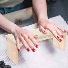 Shmian 1pc Hand Pillow Tool Log Simple Style Mat Can Be Placed On The Phototherapy Machine Net Solid Wood Light Luxury Table