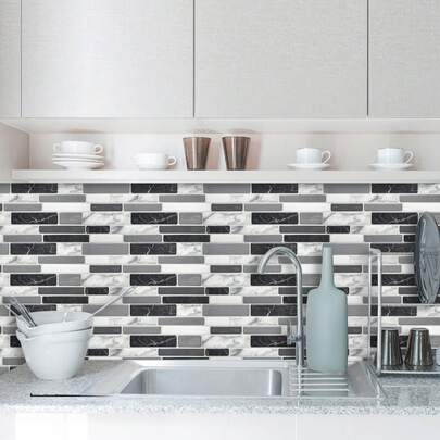 25pcs Kitchen Backsplash Stickers, Marble Pattern, Water/Oil/Wear Resistant, Removable Wall Decal For Kitchen, Bathroom, Home Decor, Size: 25pcs, 9.84x4.72 Inches Room Decor Wallpapers Wall Paper Wallpaper Wall Stickers Wall Decor Wall Sticker Kitchen Accessories Kitchen Items Kitchen Decor