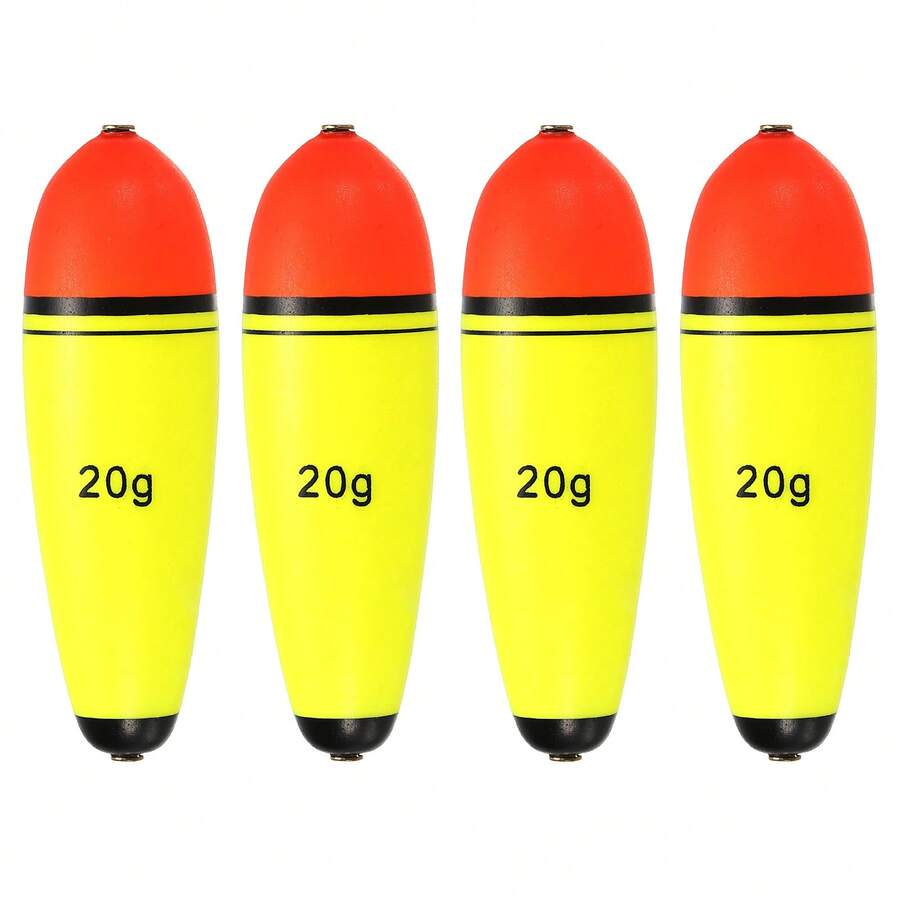 Fishing Slip Bobbers, EVA Fishing Float For Sea Fishing Freshwater - 黃色 0.7oz 4 件裝 - 查看 1